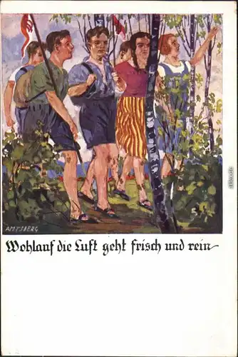  Deutsche Turnerschaft - Künstlerkarte Patriotika - Wohlauf 1939 