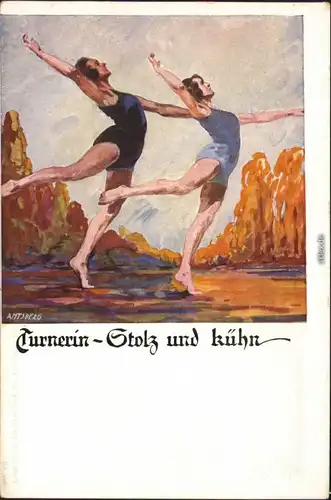  Deutsche Turnerschaft - Künstlerkarte Patriotika Stolz und Kühn 1939 