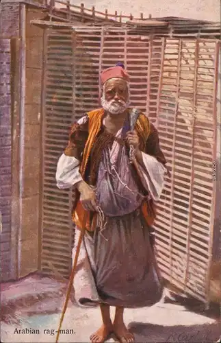 Ansichtskarte  Arabian Rag-man, arabische Typen 1913 