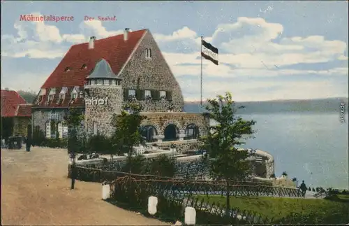 Ansichtskarte Soest Seehof - Restaurant Möhnetalsperre 1913 