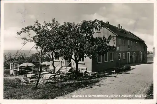 Sora Oberlausitz-Wilthen (Sachsen) Zdźar Gasthaus Schöne Aussicht 1940 