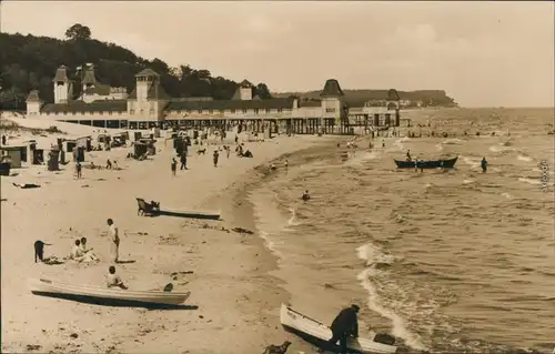 Ansichtskarte Heringsdorf Usedom Strandpartie - Seebrücke - Failienbad 1928 