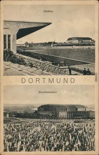 Dortmund 2 Bild Rote Erde Stadion, Menschen vor der Westfalenhalle 1929 
