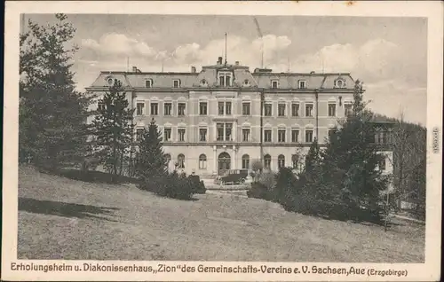 Ansichtskarte Aue (Erzgebirge) Erholungsheim u. Diakonissenhaus Zion 1928 