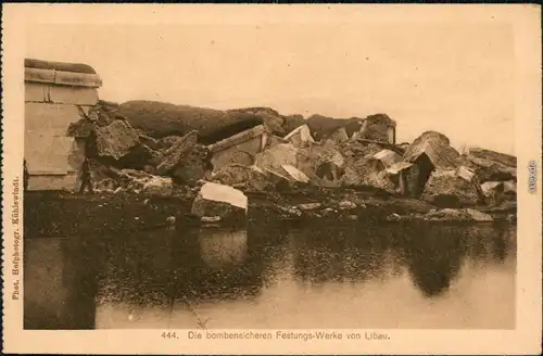 Libau Liepāja Lipawa Ли́епая Die bombensicheren Festungswerke 1917 