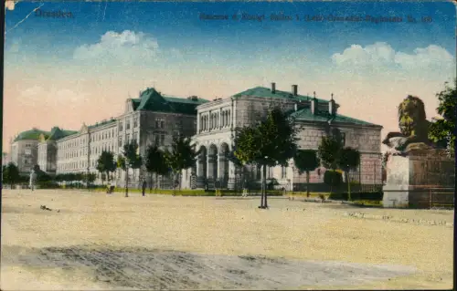 Neustadt Dresden Kaserne Königl. Sächs 1. Leib-Grenadier-Regiments No. 100 g1919