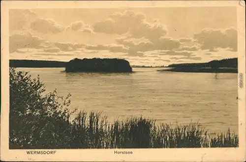 Ansichtskarte Wermsdorf Partie am Horstsee 1923 