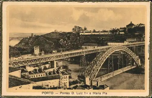 Ansichtskarte Porto Ponto D. Luiz - Stadt 1930