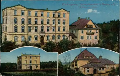 Ansichtskarte Teichwolframsdorf Erholungsheim - 3 Bild 1913