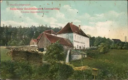 Karsdorf (ehemals Wendisch-Carsdorf)-Rabenau Heidemühle Wendischkarsdorf 1913 