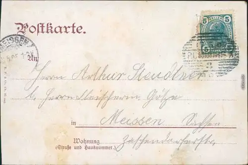 Ansichtskarte Rumburg Rumburk Partie am Jagdschloß 1905 