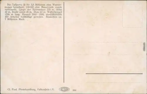 Ansichtskarte Ruppertsgrün (bei Plauen)-Pöhl Talsperre, Schwemmgut 1914 