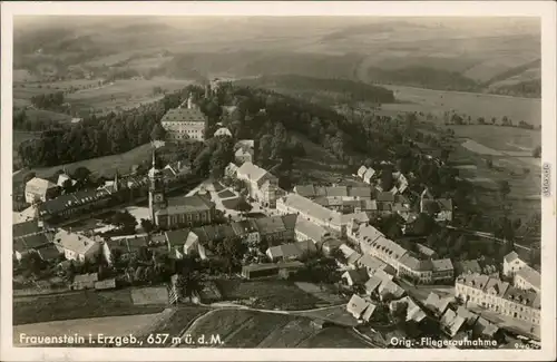 Ansichtskarte Frauenstein (Erzgebirge) Luftbild 1932 