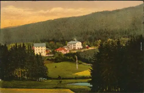 Ansichtskarte Lössau-Schleiz Partie am Erholungsheim 1925 