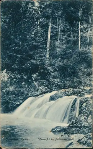 Loschwitz-Dresden Wasserfall im Priessnitzgrund - Dresdner Heide 1913 