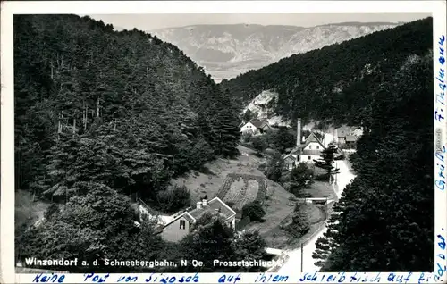 Ansichtskarte Winzendorf-Muthmannsdorf Stadt - Fabrikanlage 1959 