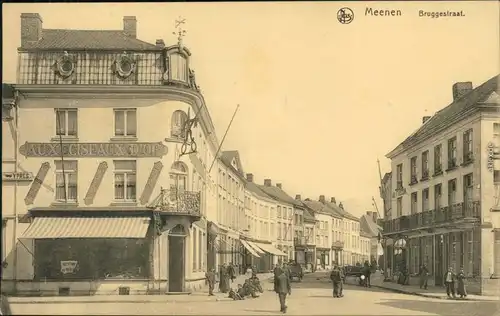 Menen (Belgien) Menin Meenen Burgstraat/Partie in der Burgstraße 1913 