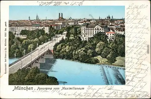 Ansichtskarte Haidhausen-München Maximilianeum 1902