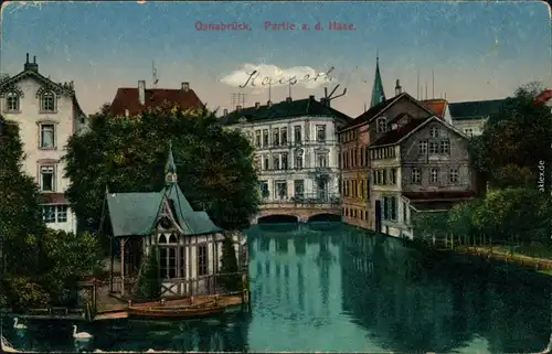 Ansichtskarte Osnabrück Partie an der Hase 1913