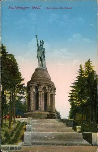 Ansichtskarte Hiddesen-Detmold Hermannsdenkmal 1913