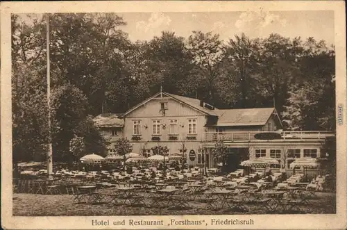 Ansichtskarte Friedrichsruh Hotel & Restaurant "Forsthaus" 1931
