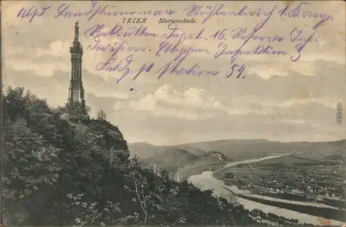 Ansichtskarte Trier Mariensäule 1915