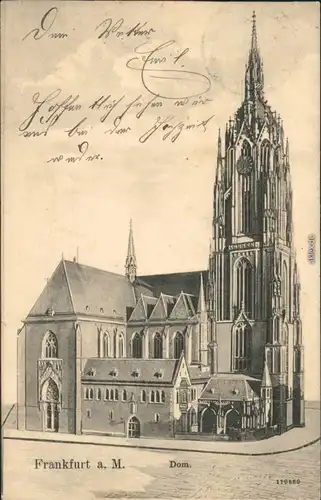 Ansichtskarte Frankfurt am Main Dom 1909