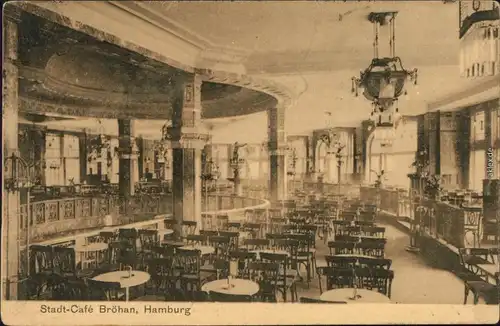 Ansichtskarte Hamburg Stadt Cafe Bröhan, Eingang 1918 