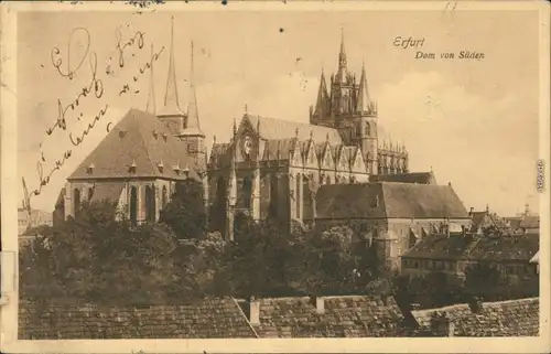 Ansichtskarte Erfurt Erfurter Dom 1911