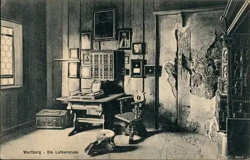 Ansichtskarte Eisenach Lutherstube auf der Wartburg 1920