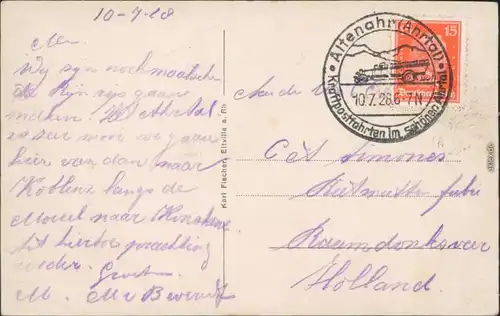 Ansichtskarte Altenahr Stadt bei Nacht - Bahnhof Sommernachts-Serie 1928 