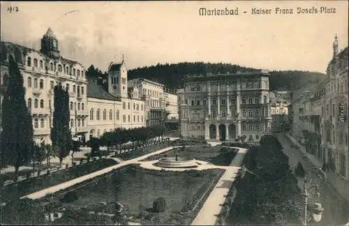 Marienbad Mariánské Lázně Kaiser Franz Josefs-Platz B Eger  Cheb 1917