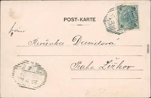 Ansichtskarte Karlsbad Karlovy Vary Sprudel Wandelhalle 1900