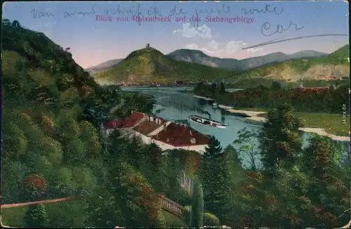 Rolandseck-Remagen Blick vom Rolandseck auf das Siebengebirge 1929 