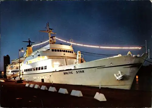 Ansichtskarte  Fährschiff MS "Baltic Star" 1980