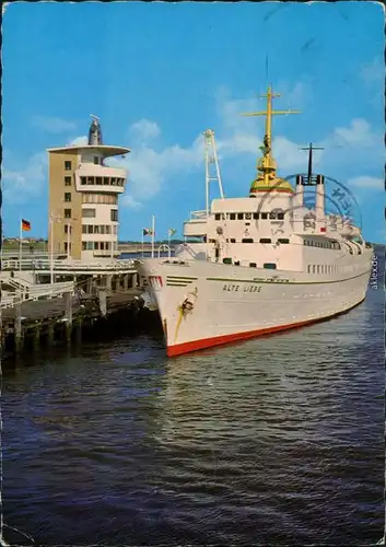 Ansichtskarte Cuxhaven Seebäderschiff am Alten Hafen 1967