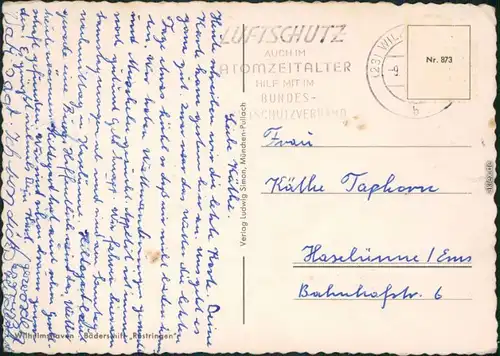 Ansichtskarte  Fähre "Rüstringen" 1970