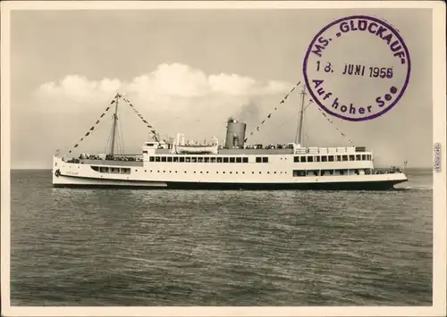 Ansichtskarte  MS "Glückauf" 1955