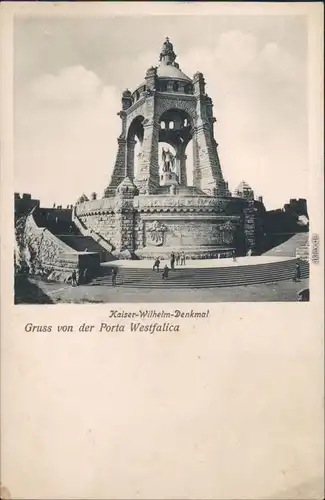 Ansichtskarte Porta Westfalica Kaiser-Wilhelm-Denkmal - Porta Westfalica 1920