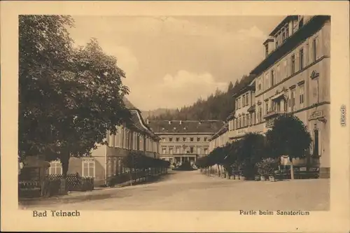 Ansichtskarte Bad Teinach-Zavelstein Partie beim Sanatorium 1910