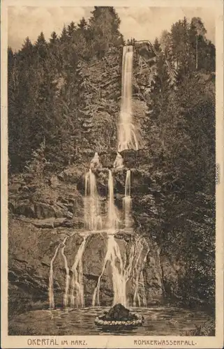 Ansichtskarte Oker-Goslar Okertal - Romkerwasserfall 1925