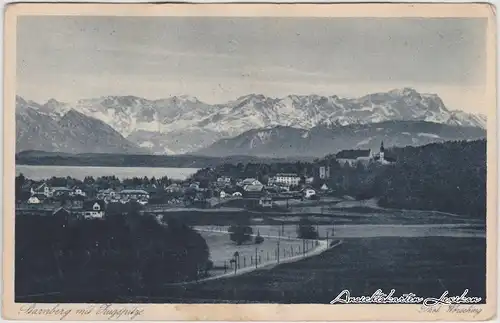 Ansichtskarte Starnberg Starnberg mit Zugspitze 1924