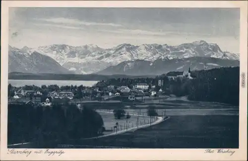 Ansichtskarte Starnberg Starnberg mit Zugspitze 1924