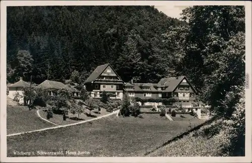 Ansichtskarte Wildberg (Schwarzwald) Haus Saron 1934 