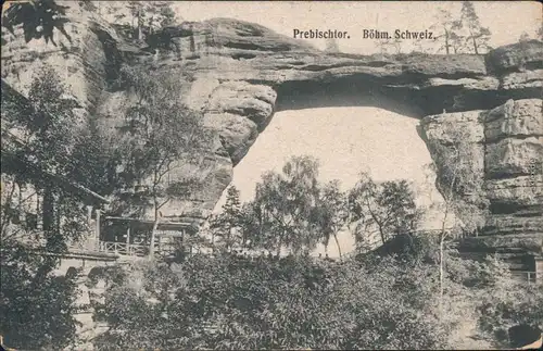 Ansichtskarte Tetschen-Bodenbach Decín Prebischtor 1923 