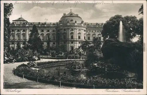 Ansichtskarte Würzburg Residenzschloß 1915