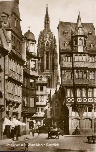 Ansichtskarte Frankfurt am Main Alter Markt, Dom 1921