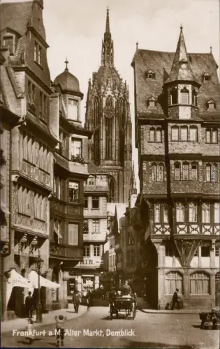 Ansichtskarte Frankfurt am Main Alter Markt, Dom 1921