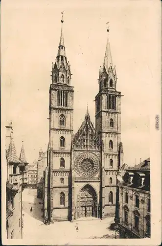 Ansichtskarte Nürnberg Lorenzkirche 1916