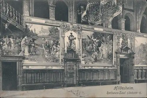 Ansichtskarte Hildesheim Rathaus-Saal (Südseite) 1906 